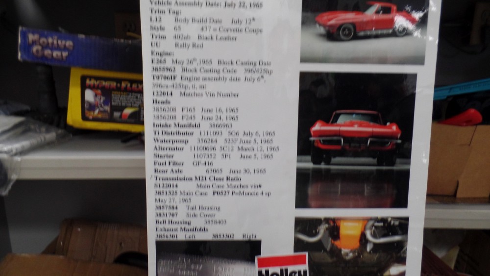 Used 1965 Chevrolet Corvette AWARD WINNING STINGRAY 396/425HP | Mundelein, IL