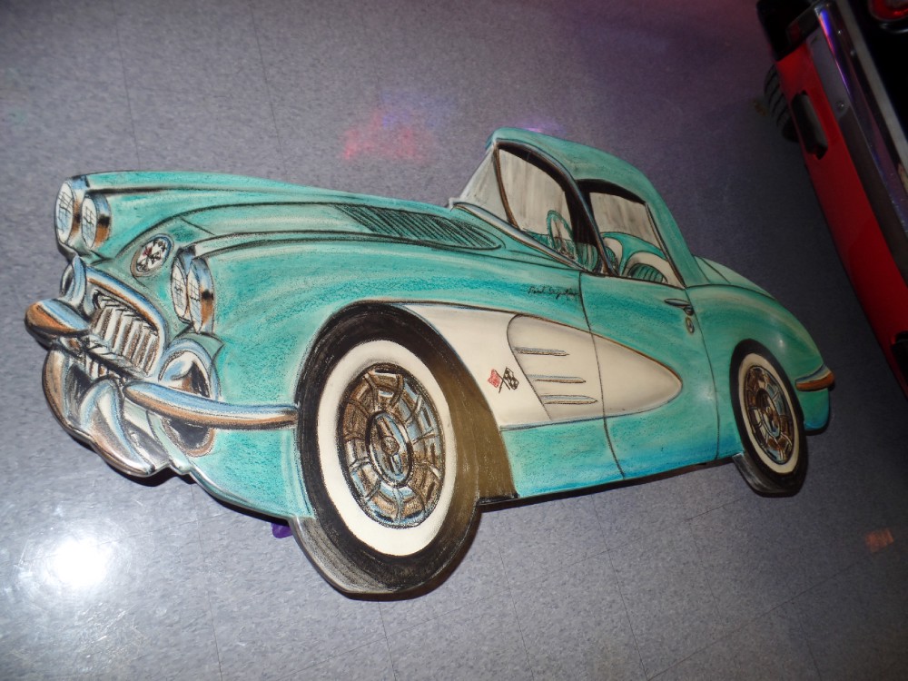Used 1958 Chevrolet Corvette COFFEE TABLE-BY ACTOR/ARTIST MITCH LEVINE | Mundelein, IL