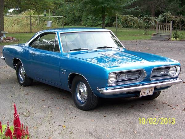 Used 1968 Plymouth Barracuda / Cuda RESTORED CUDA - ORIGINAL 318 V8- ELECTRIC BLUE METALLIC | Mundelein, IL