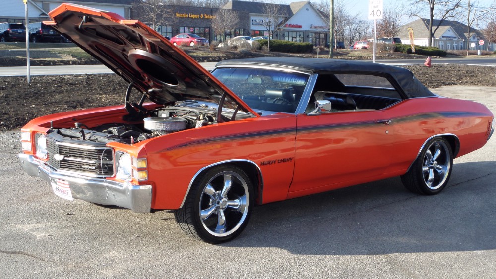 Used 1971 Chevrolet Chevelle CONVERTIBLE FUN FROM FLORIDA-HUGGER ORANGE-SEE VIDEO | Mundelein, IL