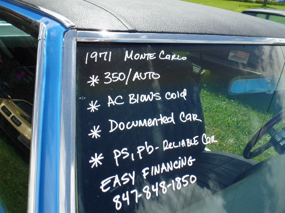 Used 1971 Chevrolet Monte Carlo CLEAN BOWTIE-DRIVES GREAT-FACTORY AC CAR-SEE VIDEO | Mundelein, IL