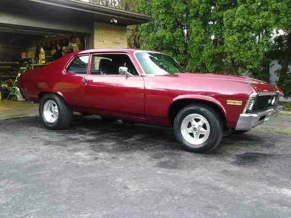 1974 Chevrolet Nova Beautiful Burgundy Stock 85mijs For