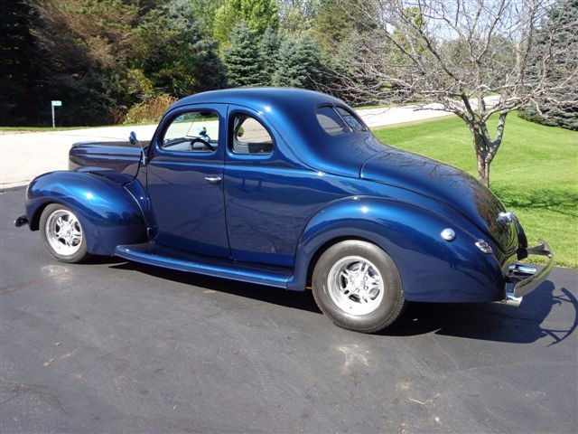 Used 1940 Ford Deluxe COUPE -BEAUTIFUL RIDE-  MIDNIGHT BLUE WITH GHOST FLAMES- | Mundelein, IL