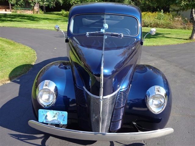 Used 1940 Ford Deluxe COUPE -BEAUTIFUL RIDE-  MIDNIGHT BLUE WITH GHOST FLAMES- | Mundelein, IL