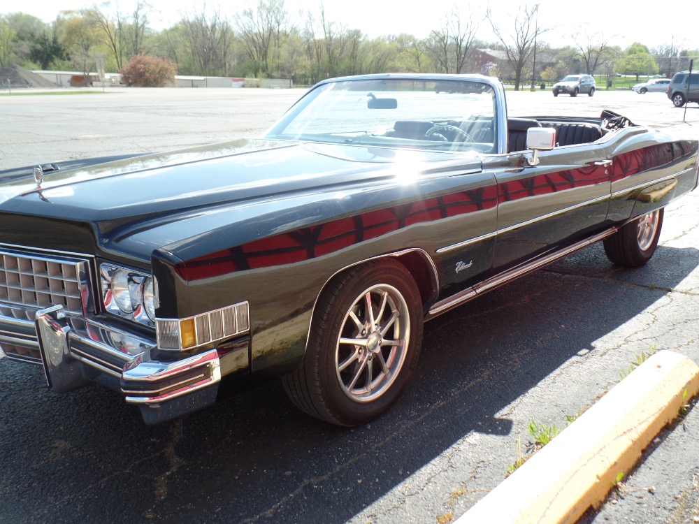 Used 1973 Cadillac El Dorado -TRIPLE BLACK CONVERTIBLE-LOW MILES-BIG BOSS CAR IS FROM CALIFORNIA | Mundelein, IL