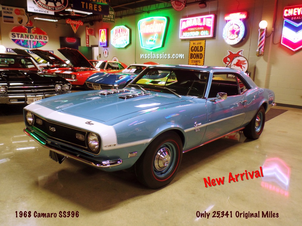 Used 1968 Chevrolet Camaro CONCOURS FACTORY SS396 WITH 4 SPEED-ONLY 25,341 ORIGINAL MILES-SHOW QUALITY | Mundelein, IL
