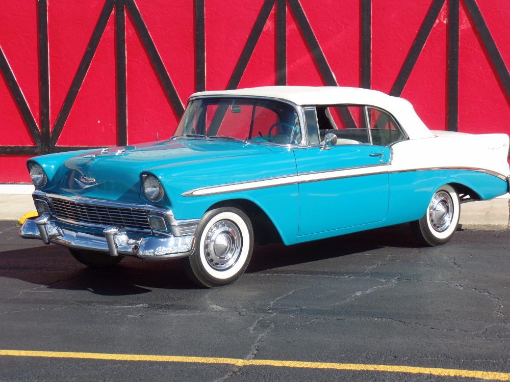 Used 1956 Chevrolet Bel Air CONVERTIBLE Rotisserie CALIFORNIA RESTORATION-NUMBERS MATCH-NEW LOW PRICE | Mundelein, IL