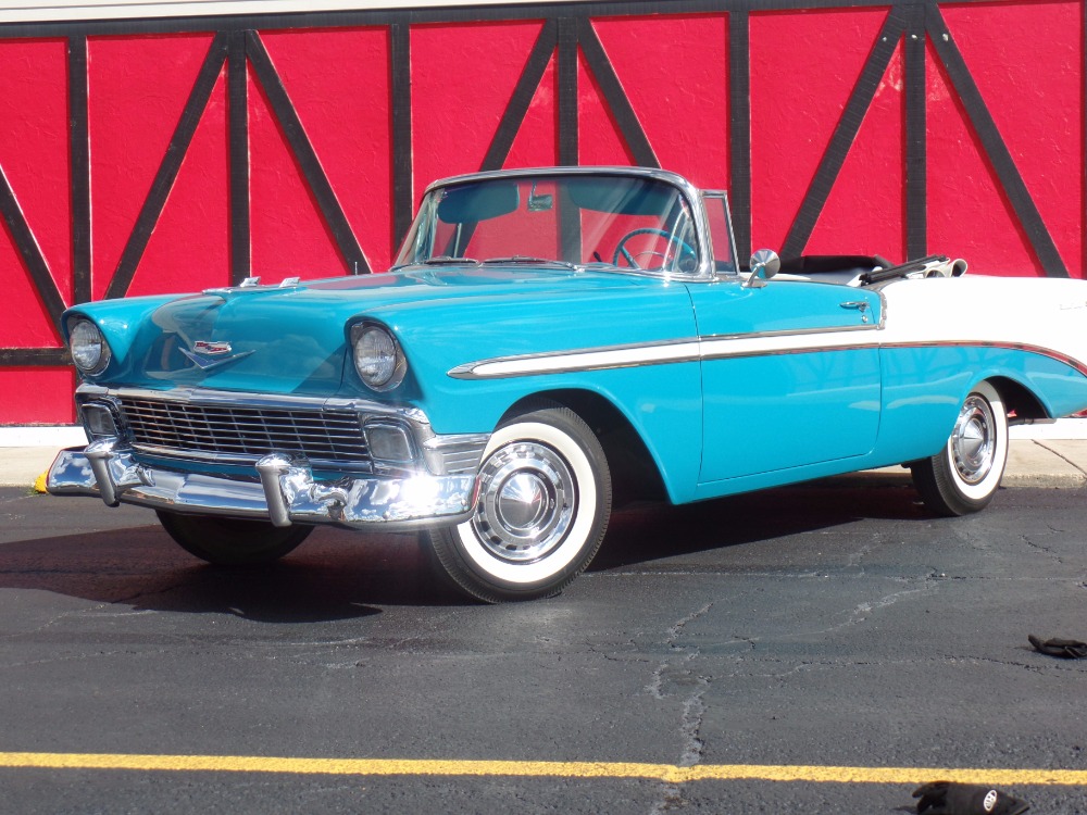 Used 1956 Chevrolet Bel Air CONVERTIBLE Rotisserie CALIFORNIA RESTORATION-NUMBERS MATCH-NEW LOW PRICE | Mundelein, IL
