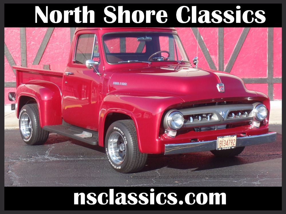 Used 1953 Ford Pickup F100-SWEET INFERNO RED PICKUP WITH CUSTOM OAK WOOD BED-SEE VIDEO | Mundelein, IL