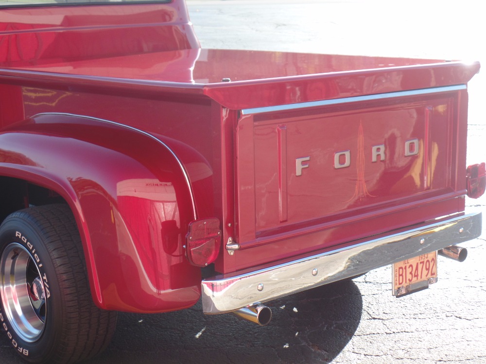 Used 1953 Ford Pickup F100-SWEET INFERNO RED PICKUP WITH CUSTOM OAK WOOD BED-SEE VIDEO | Mundelein, IL