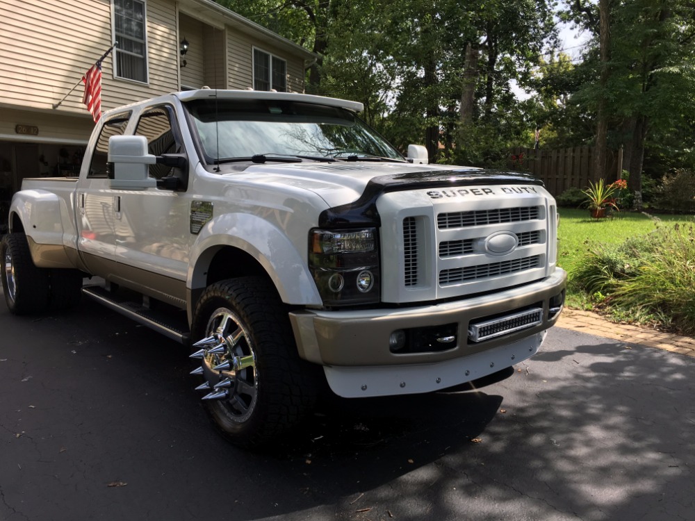 Used f450 maryland dump truck diesel v8 automatic landscape dump body comme...