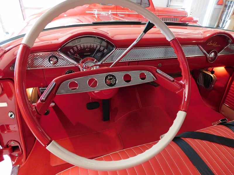 Used 1955 Chevrolet Bel Air/150/210 -COMPLETE RESTORATION-VIPER RED SHOW CAR WINNER-400+ HP | St. Petersburg, FL