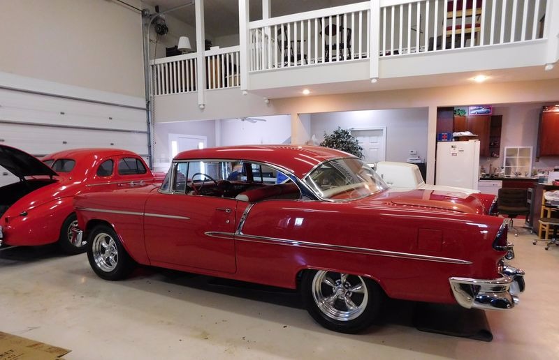 Used 1955 Chevrolet Bel Air/150/210 -COMPLETE RESTORATION-VIPER RED SHOW CAR WINNER-400+ HP | St. Petersburg, FL