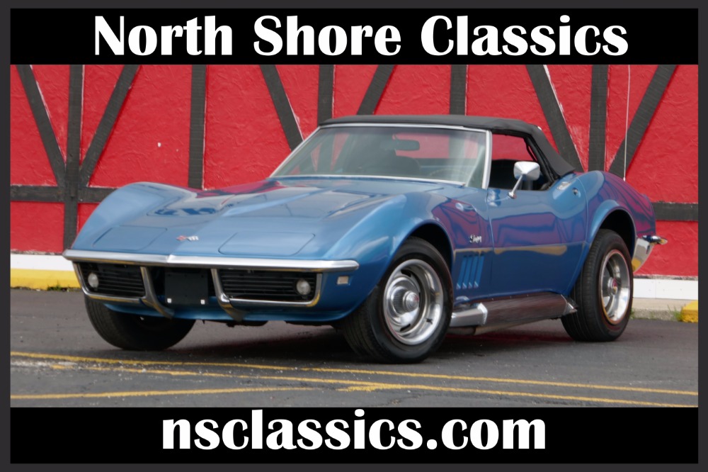 Used 1968 Chevrolet Corvette Convertible Stingray-Marina Blue with 4 speed- | Mundelein, IL
