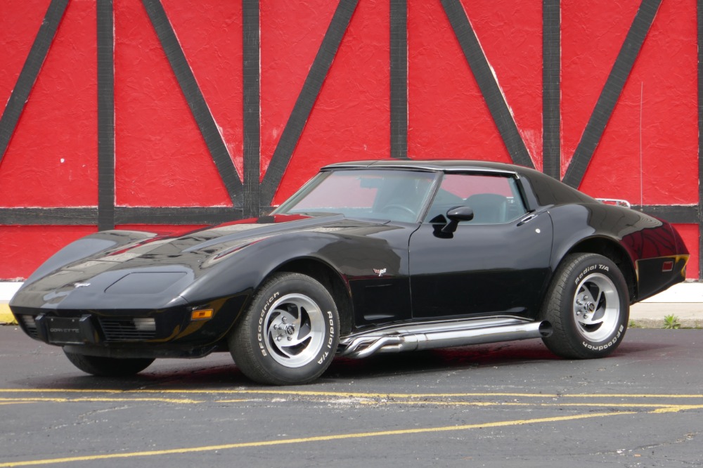 Used 1977 Chevrolet Corvette -BLACK ON BLACK-SIDE PIPES-ONLY 51,211 ORIGINAL MILES- SEE VIDEO | Mundelein, IL