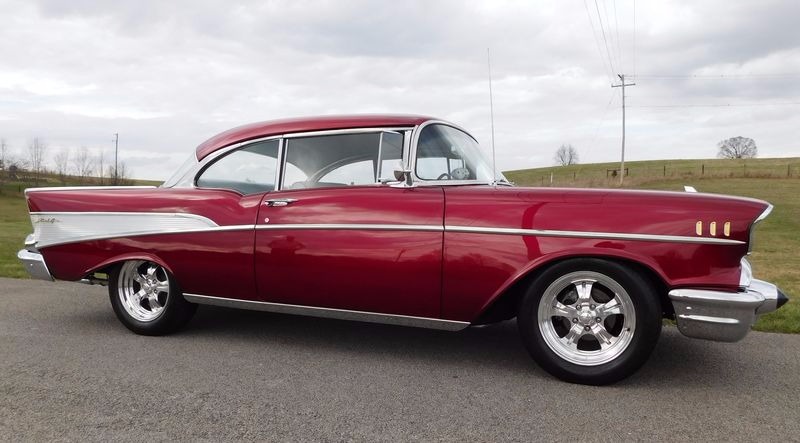 Used 1957 Chevrolet Bel Air/150/210 -BEAUTIFUL WINE BERRY 2-DOOR HARDTOP CLASSIC- | Mundelein, IL