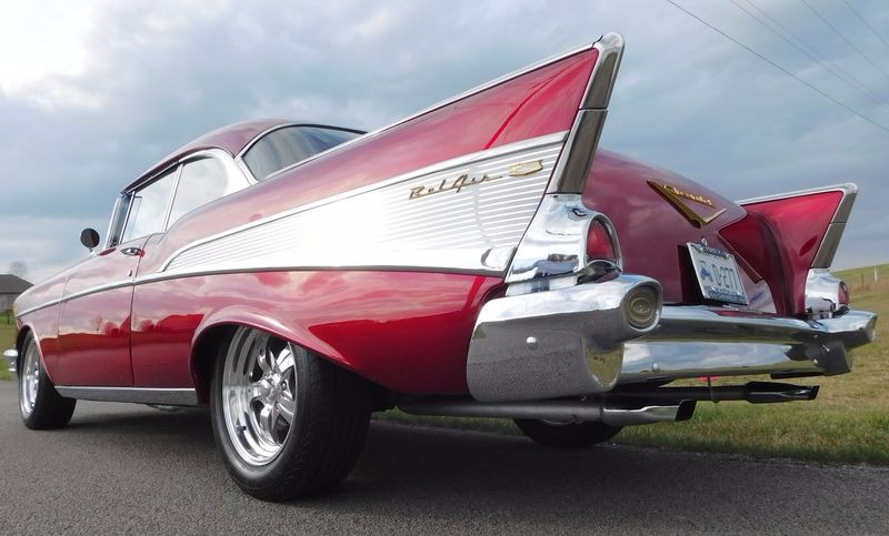 Used 1957 Chevrolet Bel Air/150/210 -BEAUTIFUL WINE BERRY 2-DOOR HARDTOP CLASSIC- | Mundelein, IL