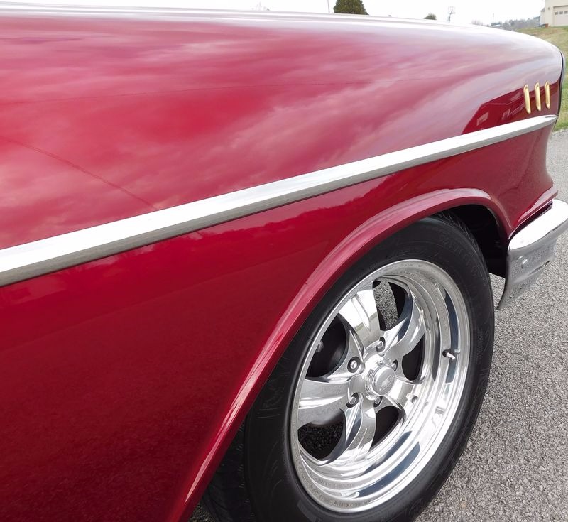 Used 1957 Chevrolet Bel Air/150/210 -BEAUTIFUL WINE BERRY 2-DOOR HARDTOP CLASSIC- | Mundelein, IL