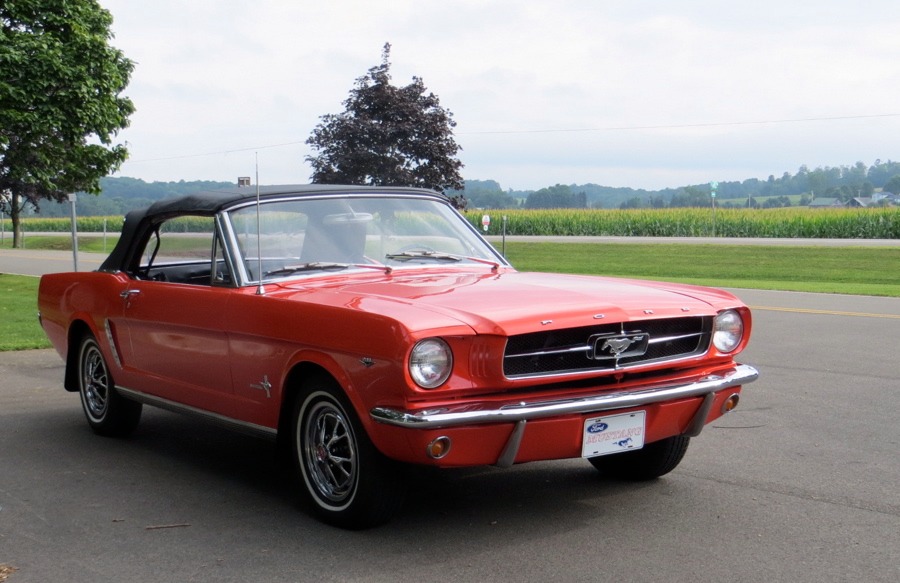 Used 1965 Ford Mustang -POPPY RED CONVERTIBLE PONY- NUMBERS MATCHING- | Mundelein, IL