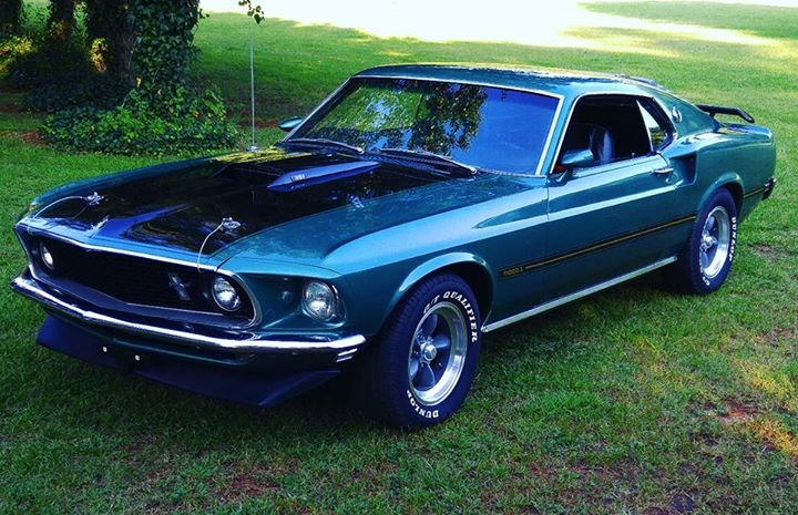 1969 Ford Mustang - MACH 1- TRUE M-CODE SILVER JADE CLASSIC- Stock ...