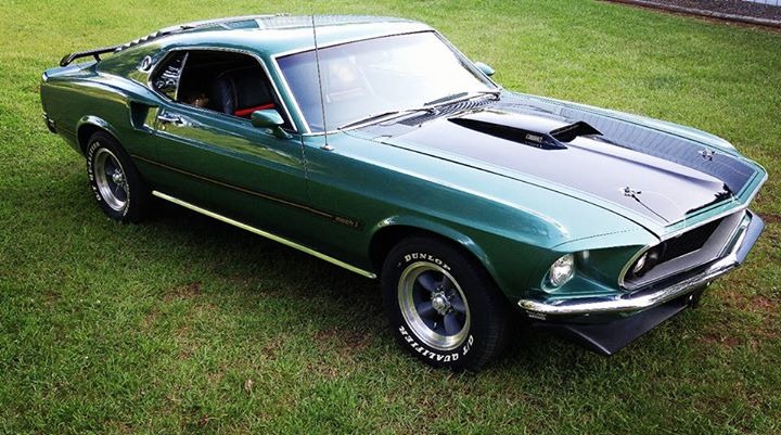 1969 Ford Mustang - MACH 1- TRUE M-CODE SILVER JADE CLASSIC- Stock ...