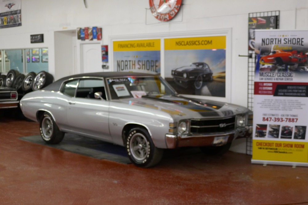 Used 1971 Chevrolet Chevelle -SS-CORTEZ SILVER-NUMBERS MATCHING-BIG BLOCK-4 SPD with AC- | Mundelein, IL