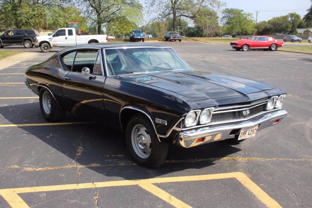 Used 1968 Chevrolet Chevelle -REAL SS396 WITH 4 SPEED AND 138 VIN- JET BLACK READY TO RUMBLE- | Mundelein, IL