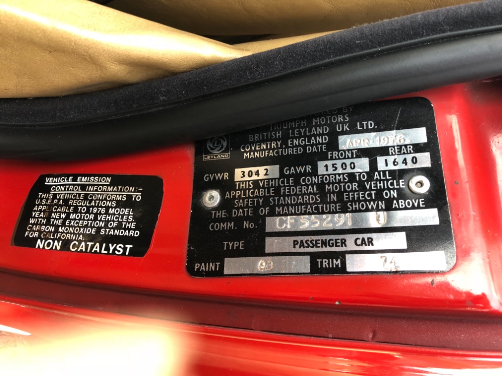 Used 1976 Triumph TR6 -2.5 L 4-SPEED CONVERTIBLE - SEE VIDEO | Mundelein, IL