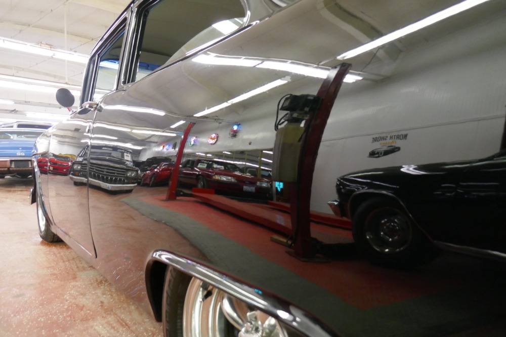 Used 1955 Chevrolet Bel Air 150 Sedan-NICE BLACK PAINT-FRESH DEL RAY INTERIOR- BUILT 350 V8 | Mundelein, IL