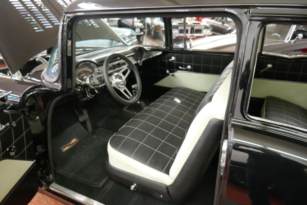 Used 1955 Chevrolet Bel Air 150 Sedan-NICE BLACK PAINT-FRESH DEL RAY INTERIOR- BUILT 350 V8 | Mundelein, IL