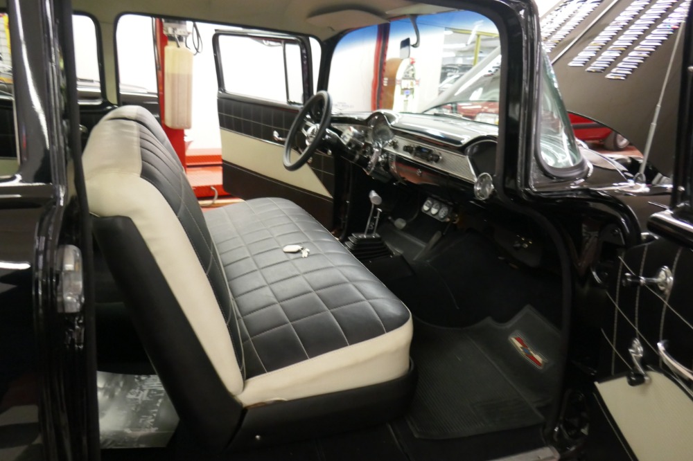 Used 1955 Chevrolet Bel Air 150 Sedan-NICE BLACK PAINT-FRESH DEL RAY INTERIOR- BUILT 350 V8 | Mundelein, IL