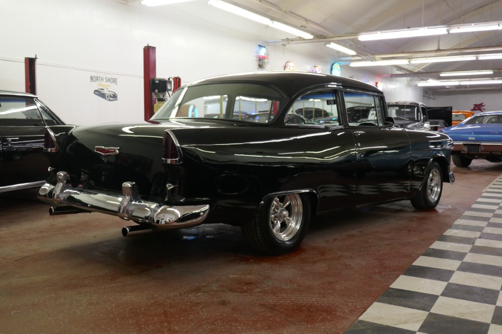 Used 1955 Chevrolet Bel Air 150 Sedan-NICE BLACK PAINT-FRESH DEL RAY INTERIOR- BUILT 350 V8 | Mundelein, IL