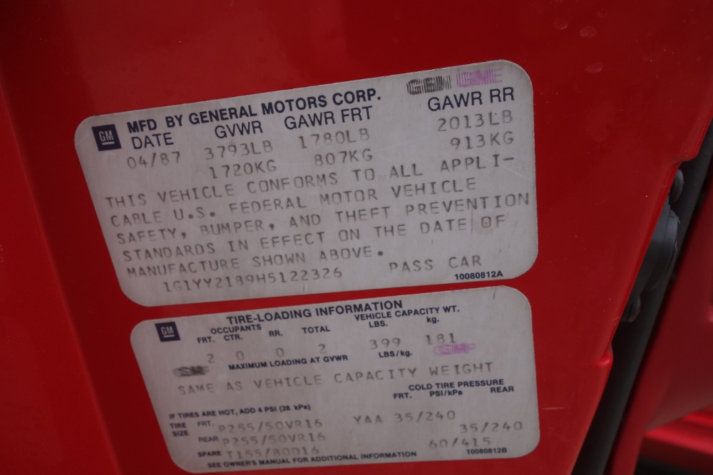 Used 1987 Chevrolet Corvette - 350/4SPEED- DOUBLE RED VETTE - SEE VIDEO | Mundelein, IL