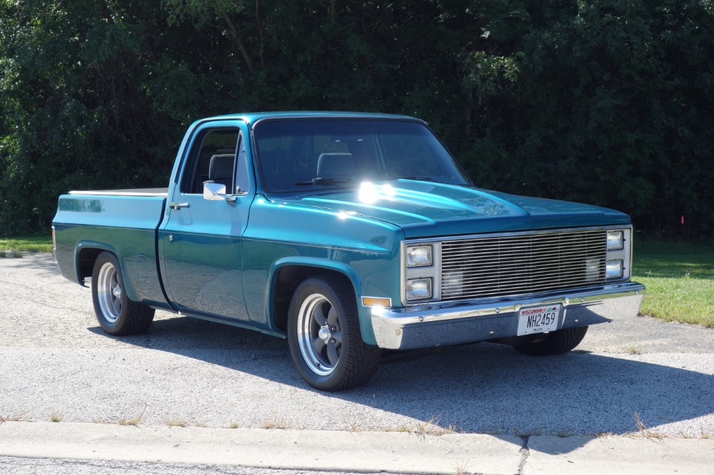 Used 1987 Chevrolet Pickup -C-10 - DARK TEAL PICKUP -RIDE TECH SUSPENSION- FUEL INJECTED- SEE VIDEO | Mundelein, IL