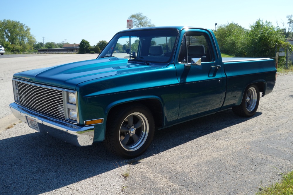 Used 1987 Chevrolet Pickup -C-10 - DARK TEAL PICKUP -RIDE TECH SUSPENSION- FUEL INJECTED- SEE VIDEO | Mundelein, IL