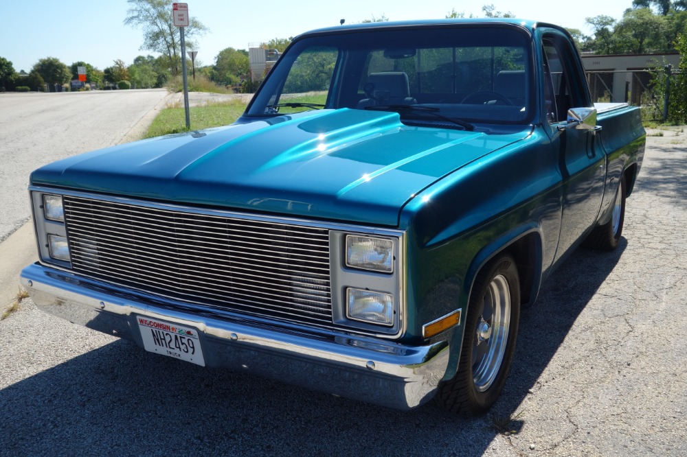 Used 1987 Chevrolet Pickup -C-10 - DARK TEAL PICKUP -RIDE TECH SUSPENSION- FUEL INJECTED- SEE VIDEO | Mundelein, IL