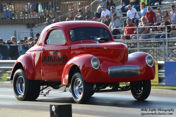 Used 1939 Willys Hot Rod / Street Rod -PRICE DROP!!-HONKIN' WILLYS - VINTAGE DRAG CAR- '41 TILT FRONT END- BLOWN | Mundelein, IL