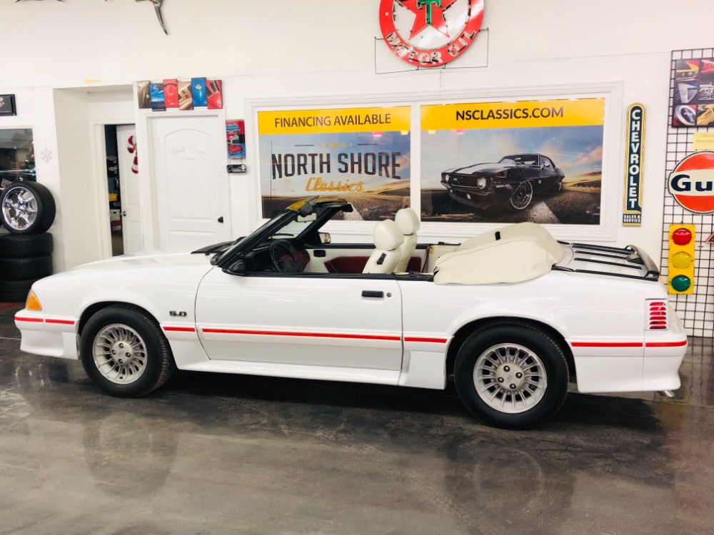 Used 1987 Ford Mustang -GT CONVERTIBLE TRIPLE WHITE ONLY 17k MILES-VIDEO | Mundelein, IL