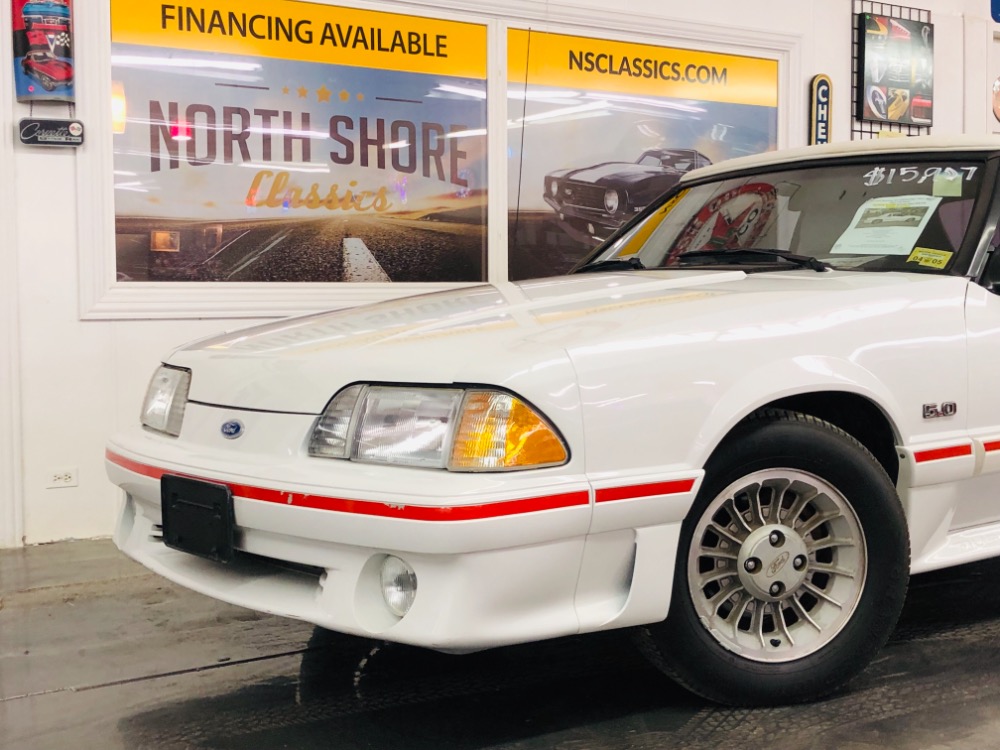 Used 1987 Ford Mustang -GT CONVERTIBLE TRIPLE WHITE ONLY 17k MILES-VIDEO | Mundelein, IL