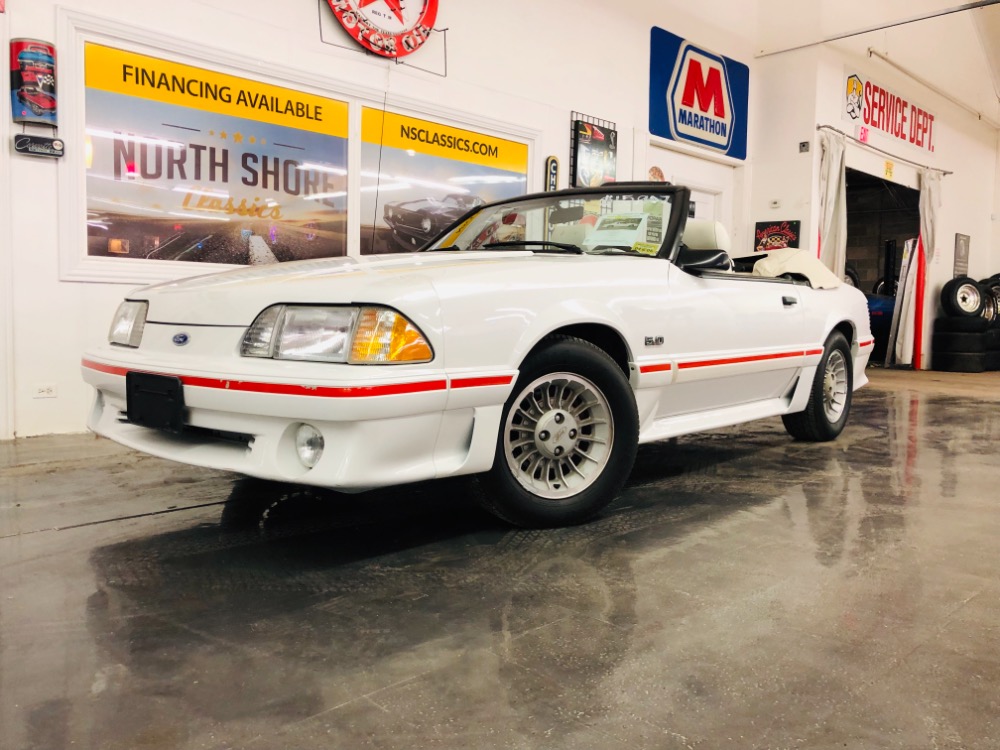 Used 1987 Ford Mustang -GT CONVERTIBLE TRIPLE WHITE ONLY 17k MILES-VIDEO | Mundelein, IL
