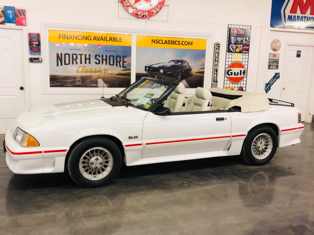Used 1987 Ford Mustang -GT CONVERTIBLE TRIPLE WHITE ONLY 17k MILES-VIDEO | Mundelein, IL