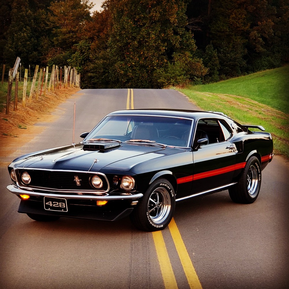 Used 1969 Ford Mustang -MACH 1-FACTORY R CODE COBRA JET 428-DULUXE MARTI REPORT | Mundelein, IL