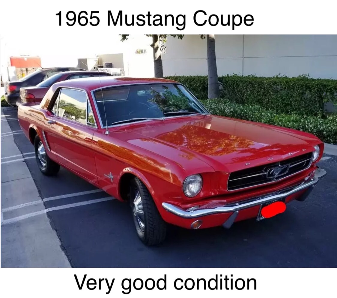 Used 1965 Ford Mustang -CALIFORNIA PONY BLACK PLATE ORIGINAL-AUTOMATIC-NO RUST-SEE VIDEO | Mundelein, IL