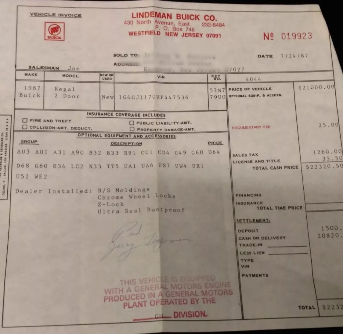 Used 1987 Buick Grand National -1 OWNER ONLY 9,985 ORIGINAL MILES Turbo | Mundelein, IL
