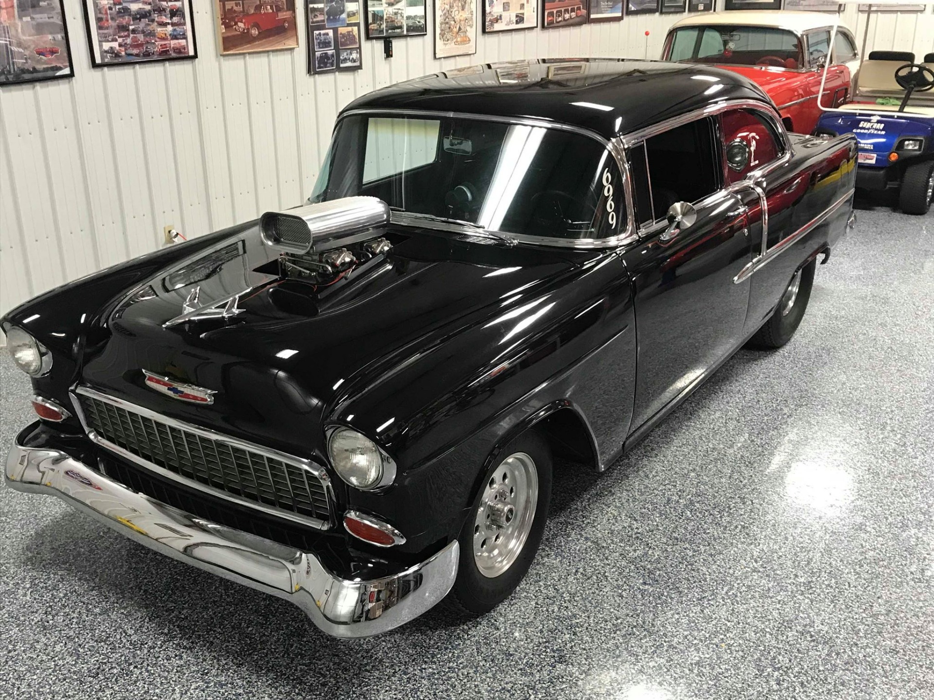 Used 1955 Chevrolet Bel Air/150/210 -BLOWN 502 SUPERCHARGED BLACK ON BLACK-SEE VIDEO- | Mundelein, IL