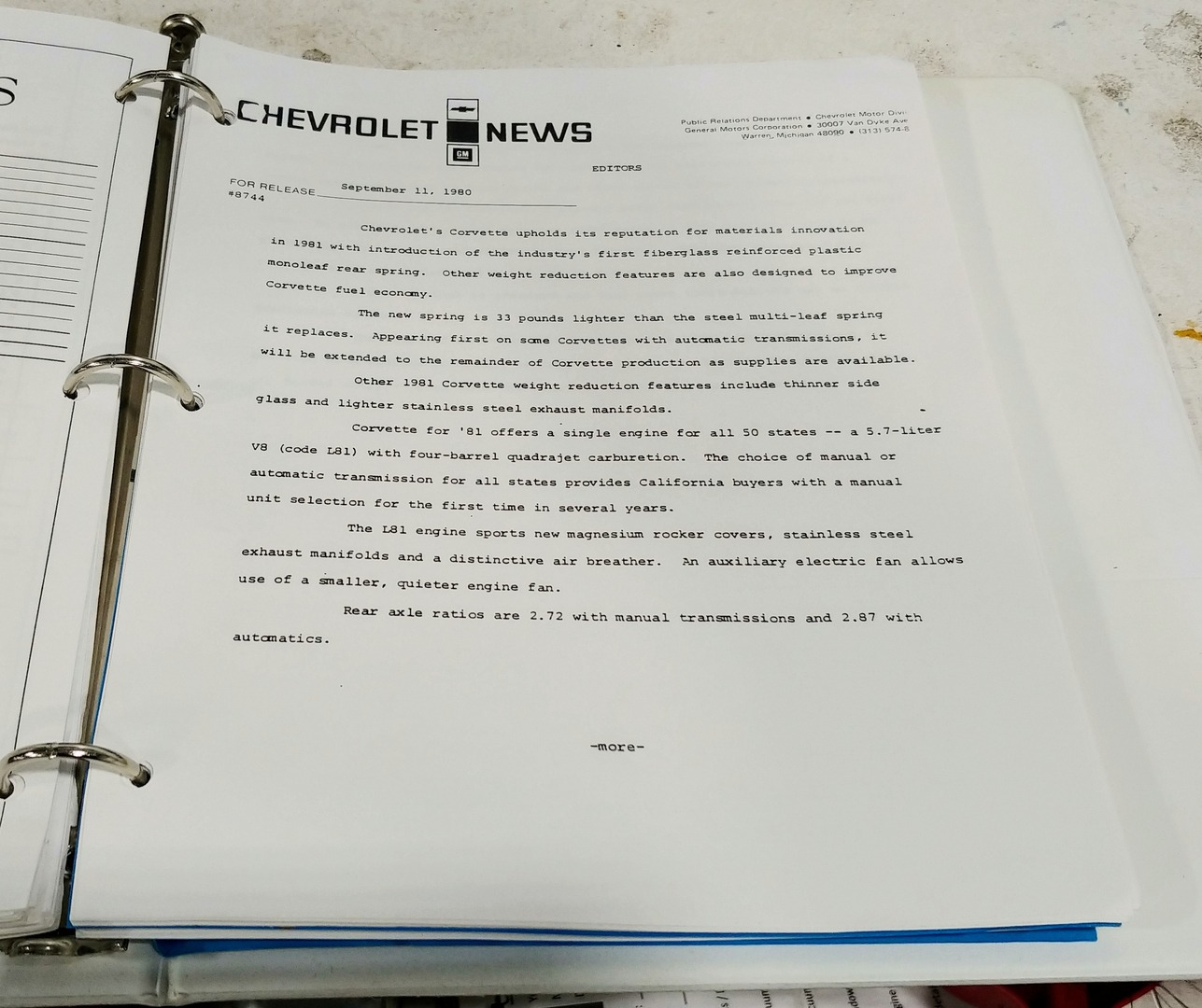 Used 1981 Chevrolet Corvette Survivor Car | Mundelein, IL