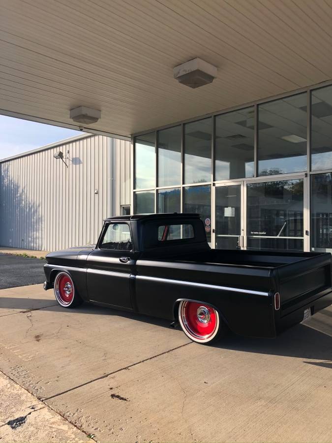 Used 1965 GMC C10 - SATIN BLACK PAINT - CUSTOM INTERIOR - AIR CONDITIONING | Mundelein, IL