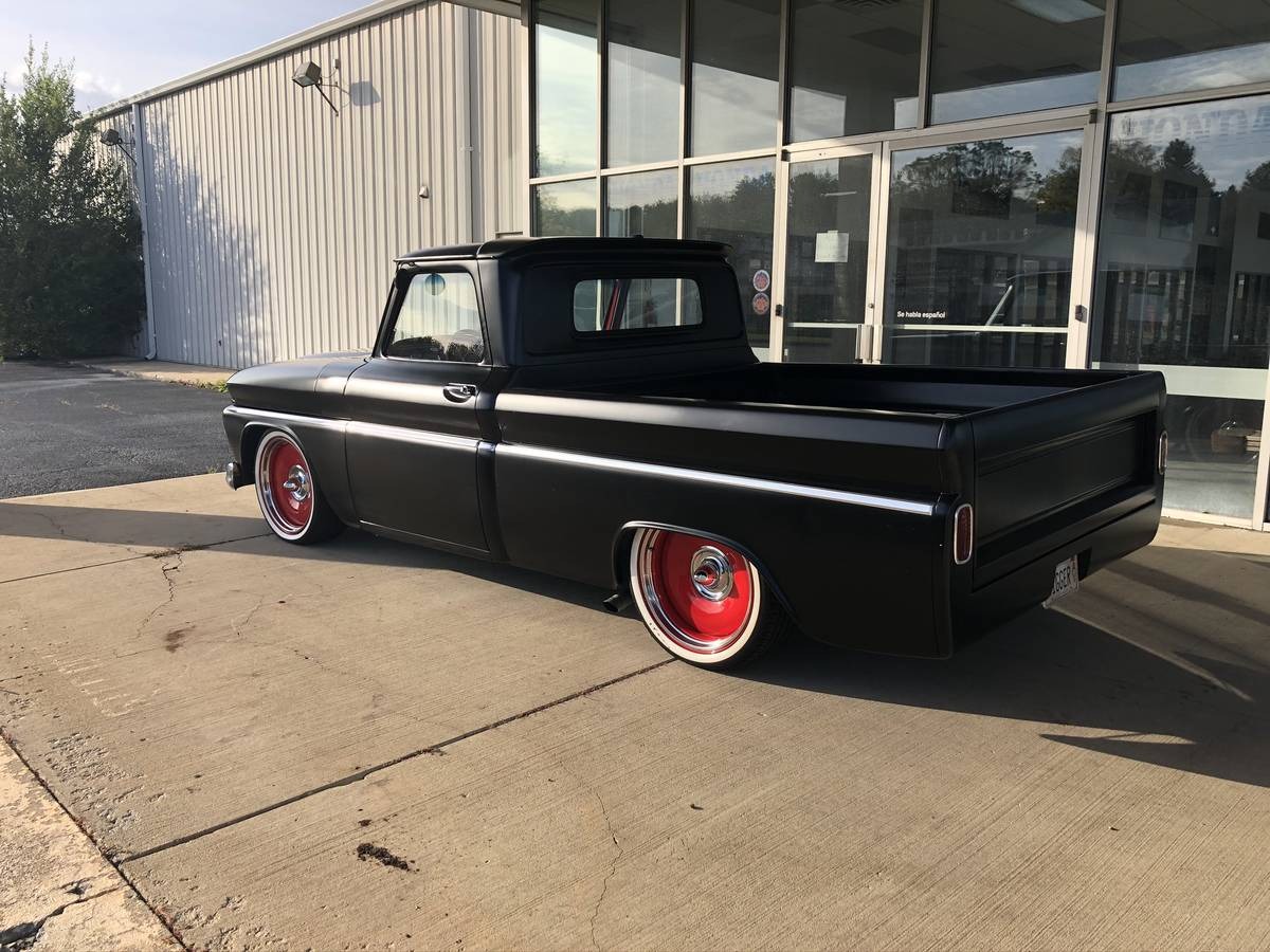 Used 1965 GMC C10 - SATIN BLACK PAINT - CUSTOM INTERIOR - AIR CONDITIONING | Mundelein, IL