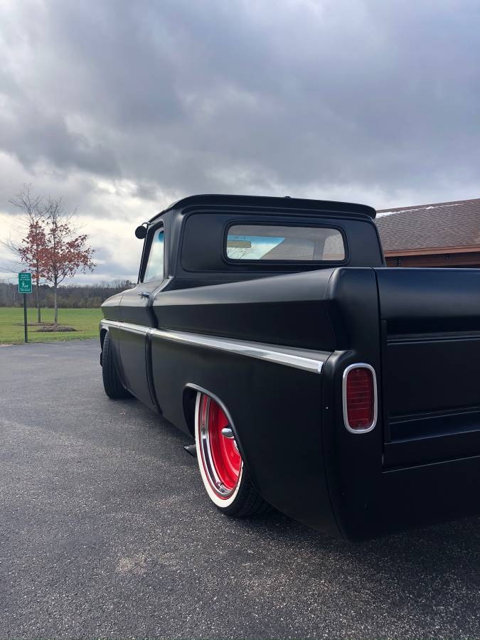 Used 1965 GMC C10 - SATIN BLACK PAINT - CUSTOM INTERIOR - AIR CONDITIONING | Mundelein, IL