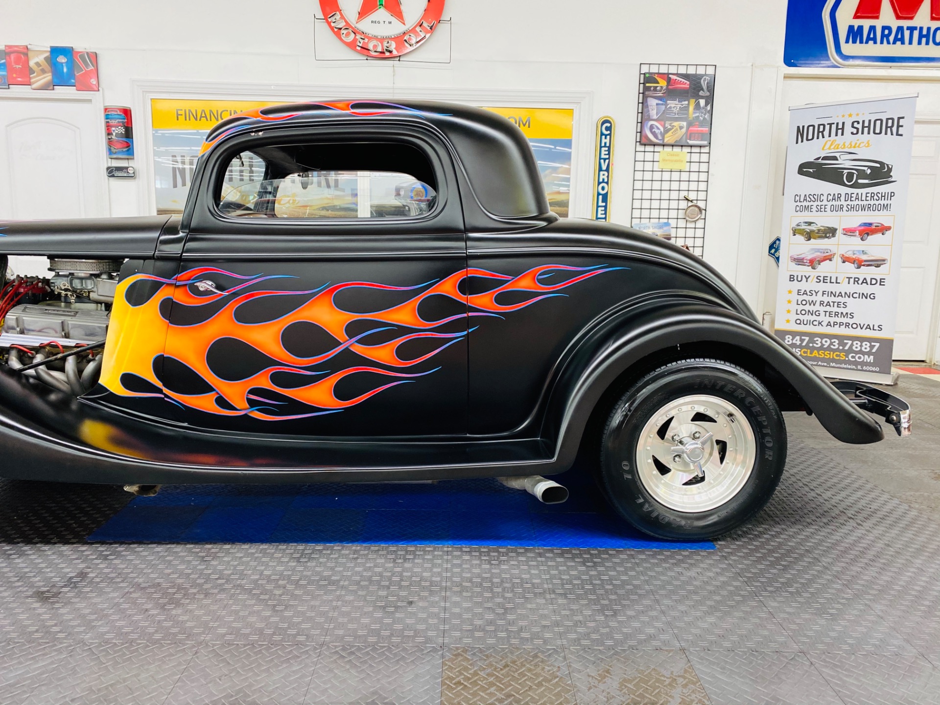 Used 1934 FORD Hot Rod / Street Rod -OLD SCHOOL STREET ROD - VERY RELIABLE - CUSTOM FLAMES - SEE VIDEO | Mundelein, IL